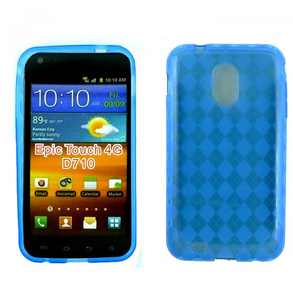 Wholesale Galaxy S2 D710 Argley TPU Gel Case (Argyle Blue)